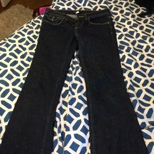 Flare dark blue jeans